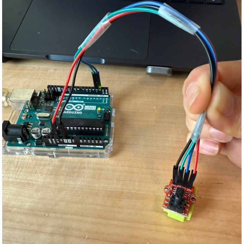 using mini breadboard attaching sensor