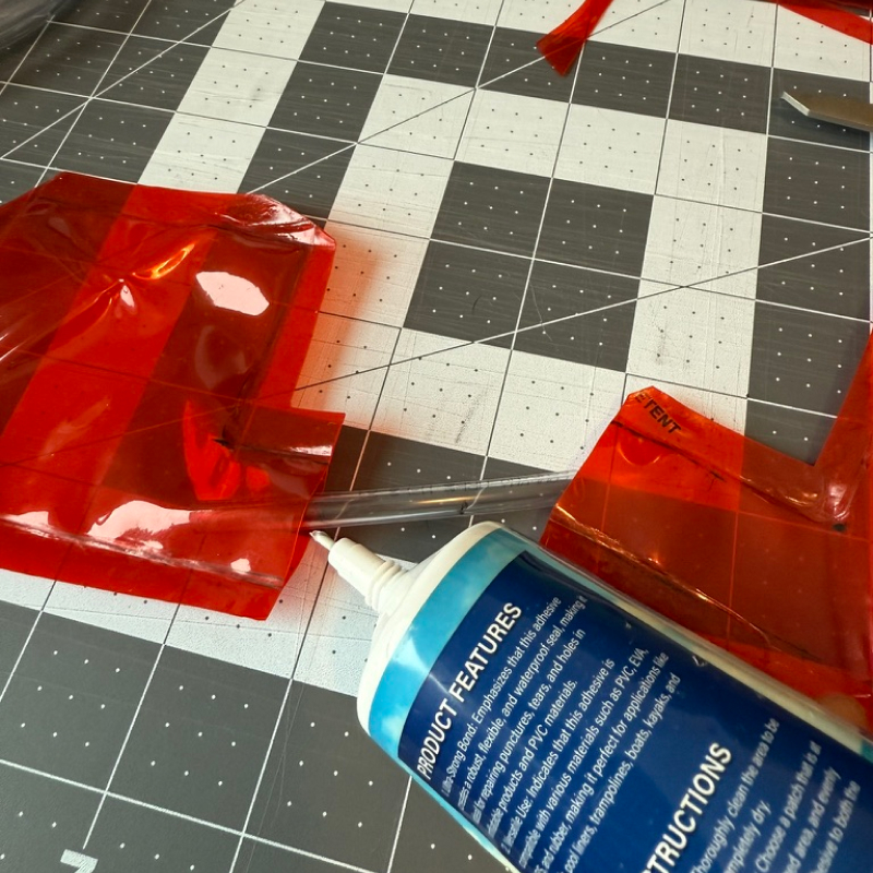 using pvc glue to support the connection